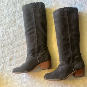 BOHO DV by Dolce Vita Dark Gray Suede Heeled Boots